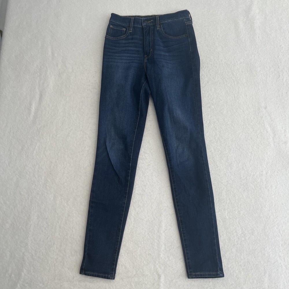 Levi Strauss Jeans Womens 26 Blue Mile High Super Skinny Denim Cotton